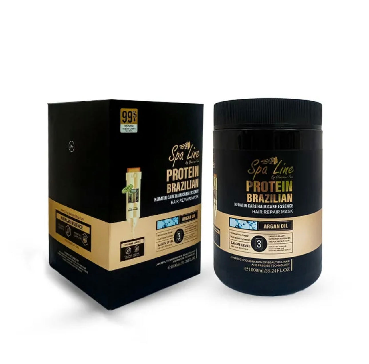 Spa Line Brazilian Protein + Keratin Hair Repair Mask Argon Oil 1000ml