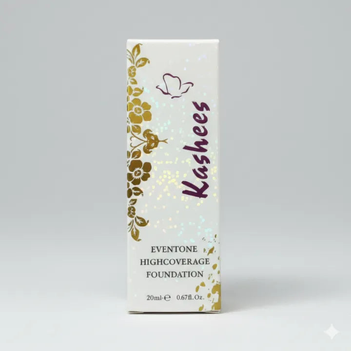 Kashee’s Eventone High Coverage Liquid Foundation – Long-Lasting Smooth Coverage | 20ML