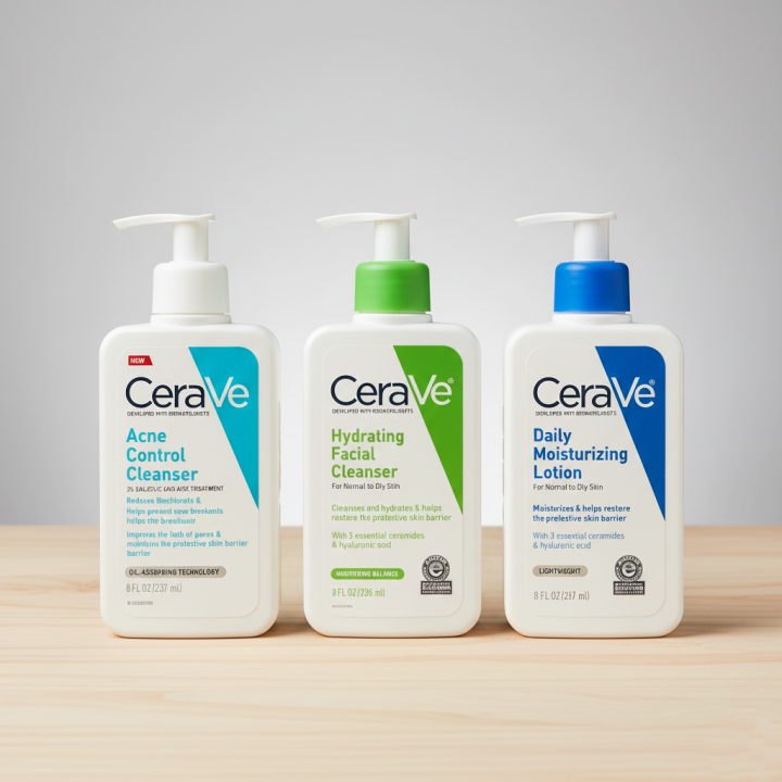 Cerave Acne Control | Foaming | Smoothing | Blemishing Control | Hydrating Cleanser And Moisturising Lotion !